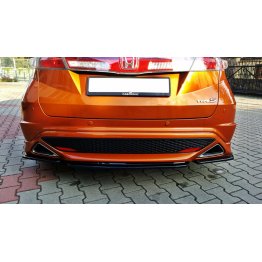 Накладки сплиттеры боковые на задний бампер на Honda Civic VIII Type S / Type R